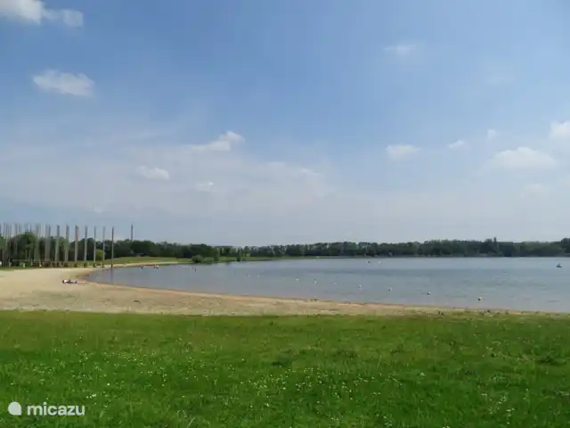 Vista despejada de la playa y del agua para nadar  en Países Bajos, Güeldres, Ewijk - casa vacacional