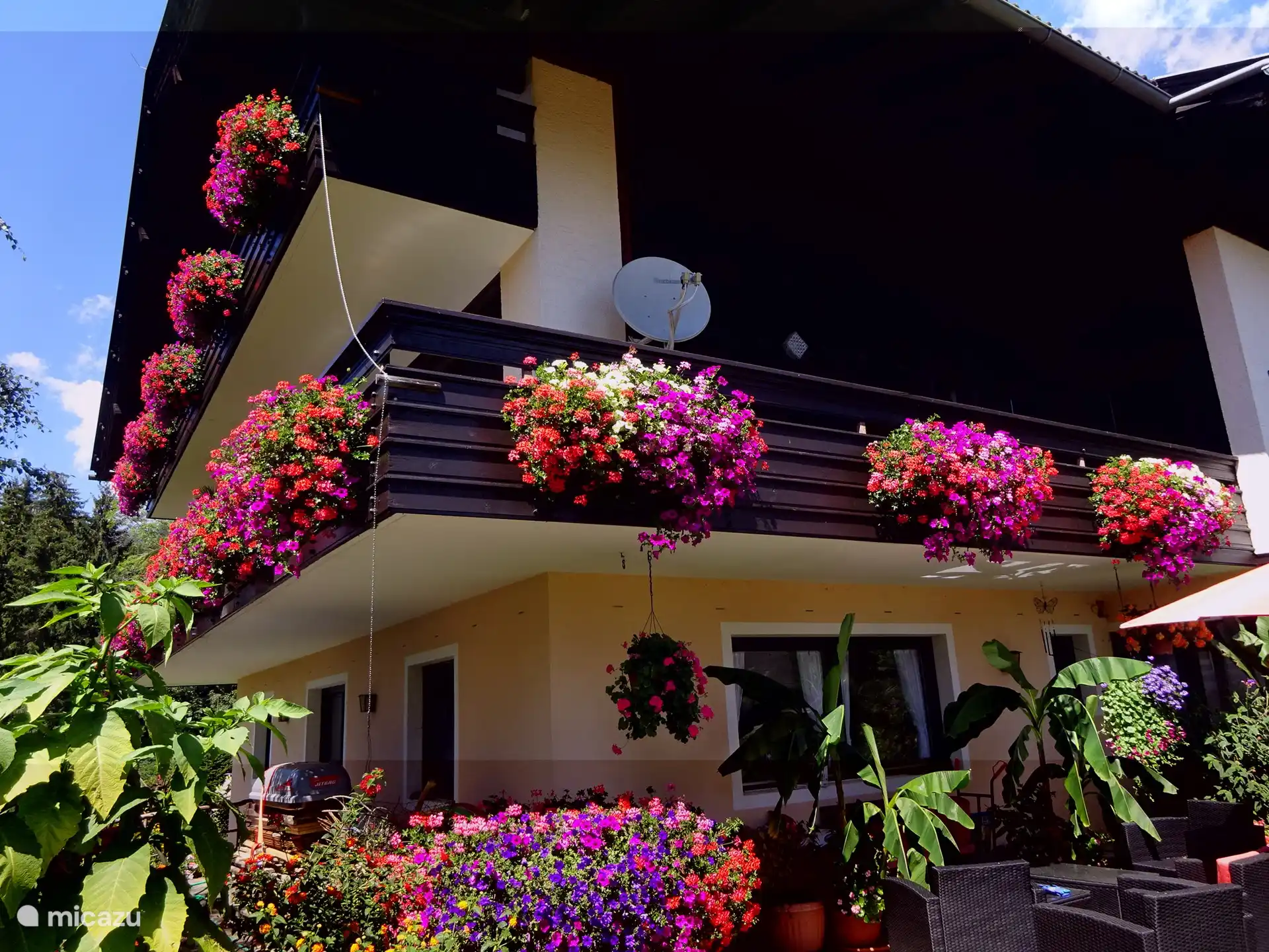 Jeden Sommer erstrahlen die Balkone in buntem Glanz