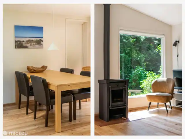 Chalet dans les bois | Pays-Bas, Gueldre, Groesbeek - chalet Poêle à bois dans le salon