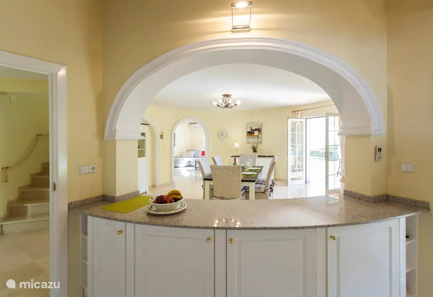 hallway to dining area