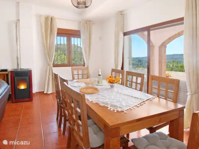 Villa Las Palomeras | Espagne, Costa del Sol, Comares - villa salle à manger avec accès terrasse et piscine