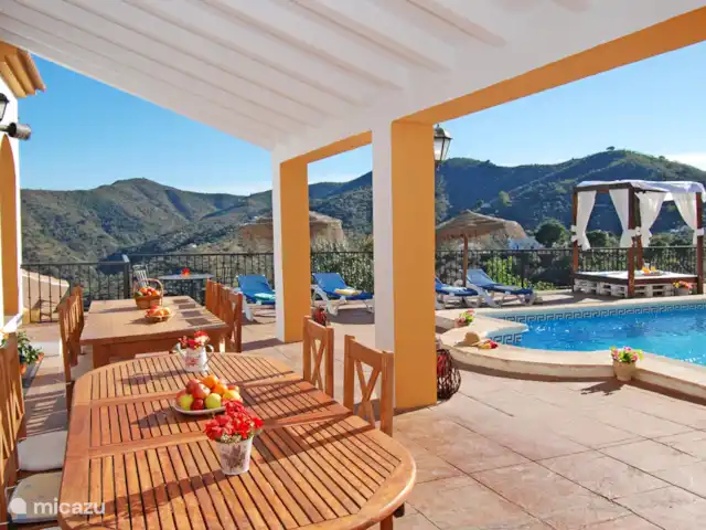 Villa José 2 en España, Costa del Sol, Comares - villa Comedor al aire libre con hermosas vistas!