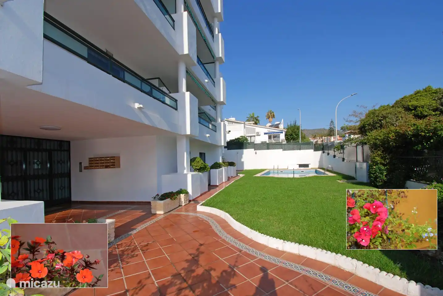 Eingang zum kleinen Apartmentkomplex.