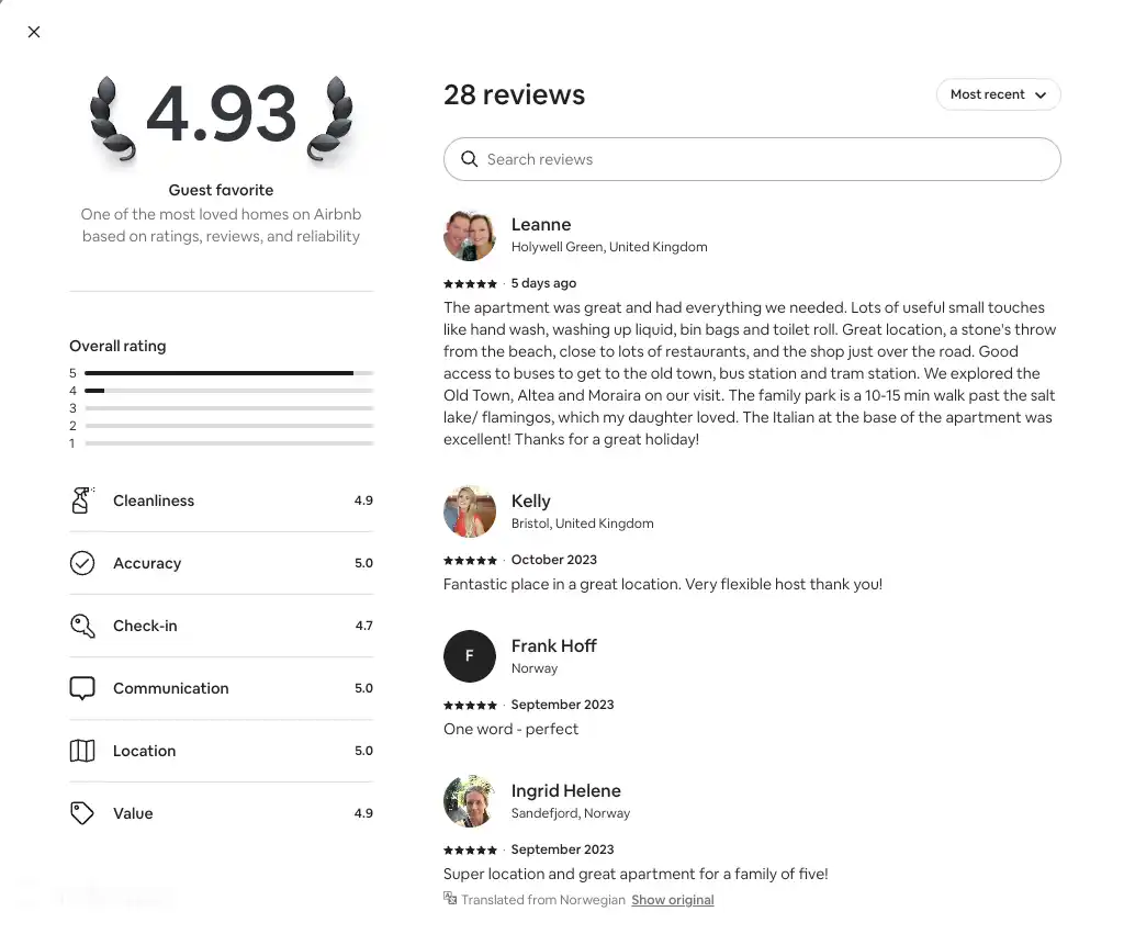 Avis sur l'appartement d'un autre site. Super appartement !