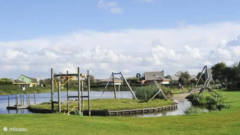 Come and climb on 1 of the water climbing equipment and go from the cool cable car above the water.