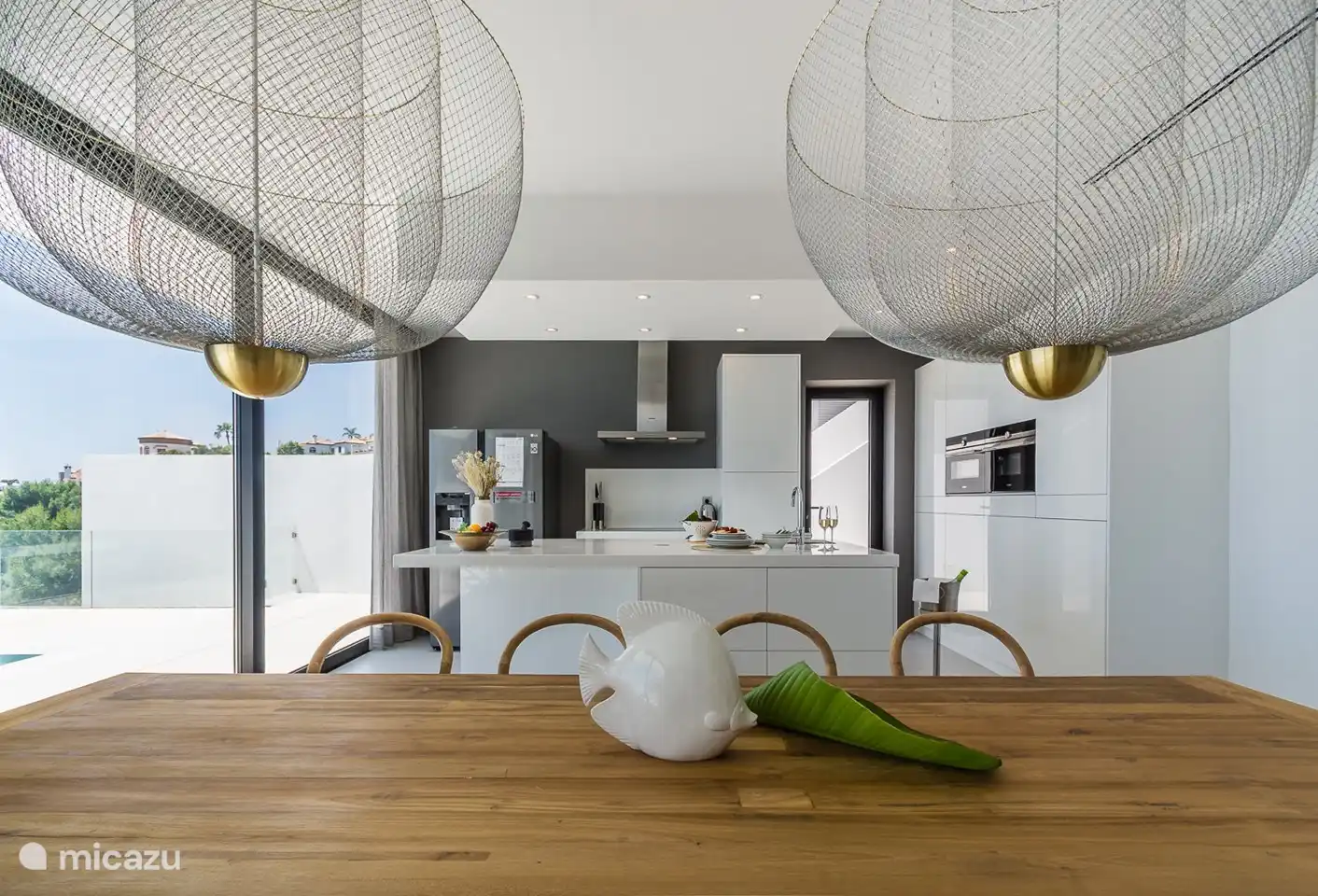 The villa has a fully equipped kitchen