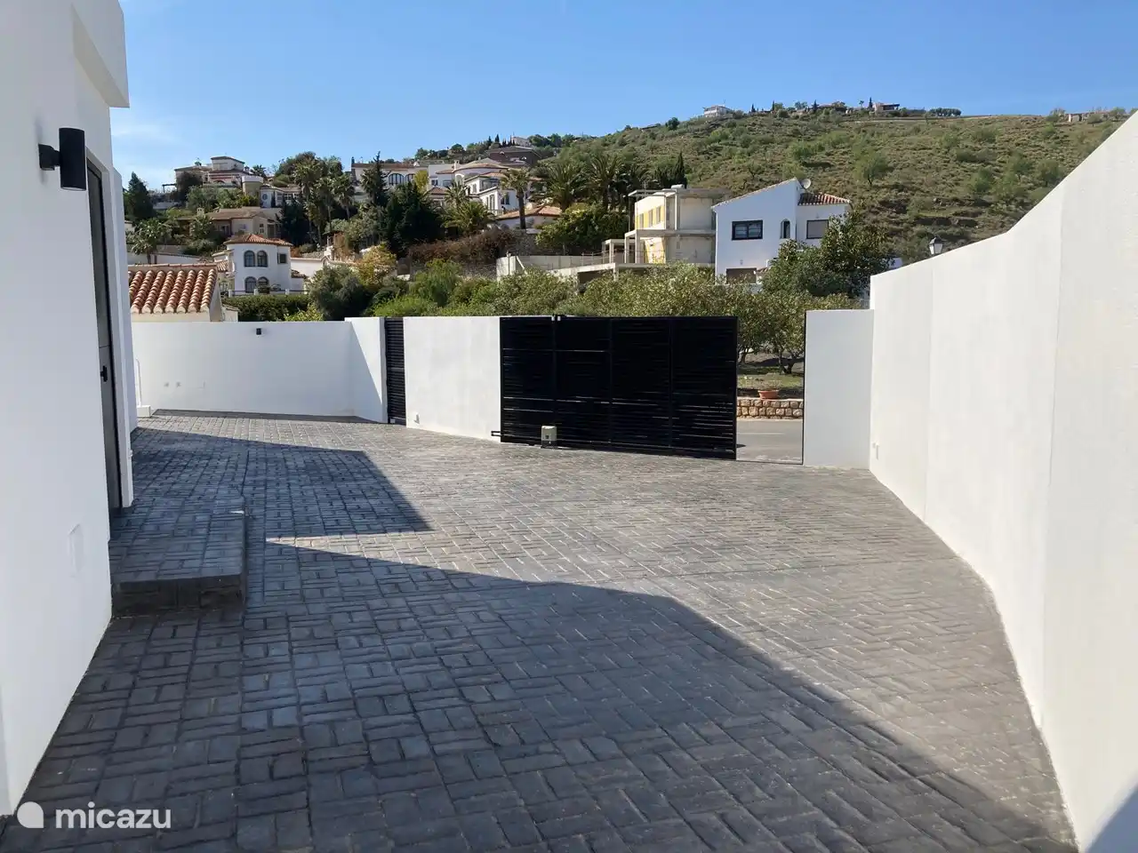 You can park three cars at the villa (private)