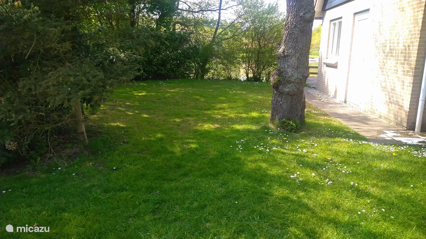 Autour de la maison il y a la verdure nécessaire, mais aussi une pelouse