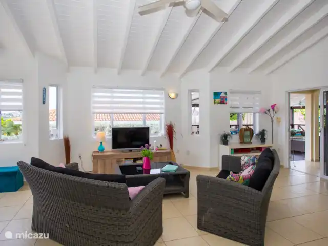 Location de Vacances Curaçao, Banda Ariba (est), Jan Thiel, maison de vacances - Kas Granjero Le salon