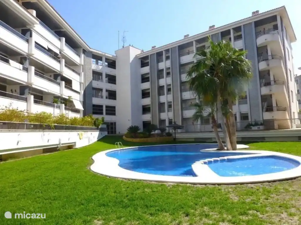 Piscine commune, bien entretenue, solarium