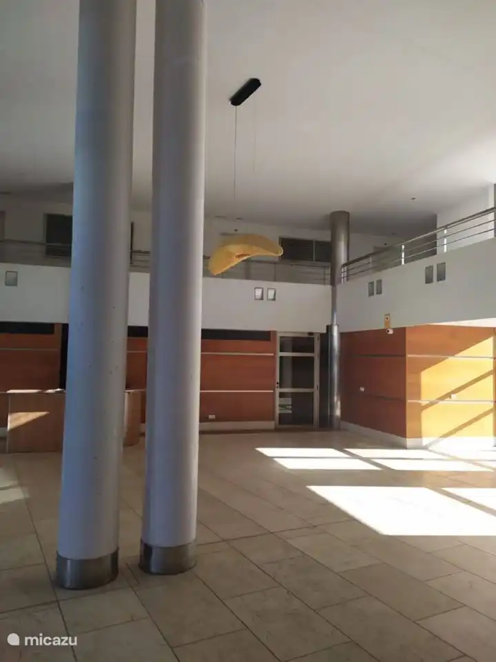 Entrée avec ascenseur et escalier. Conciergerie présente.
