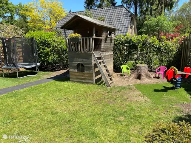Bosboerderij de Veluwe | Pays-Bas, Gueldre, Lunteren - maison de vacances grand jardin avec trampoline, balançoire et maisonnette