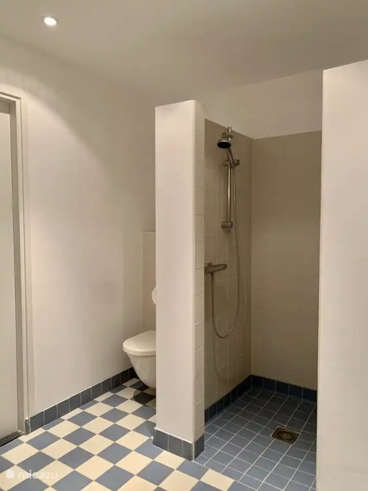 Dies ist die Dusche des zweiten Badezimmers.