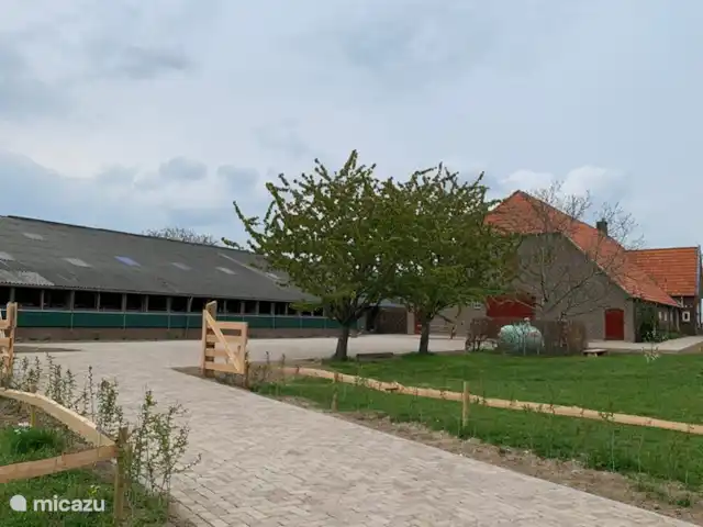 Granja de vacaciones De Steeg en Países Bajos, Güeldres, De Steeg - casa de campo Este es el camino de entrada. Es posible que la puerta se pueda cerrar para que los niños, por ejemplo, no abandonen el patio.