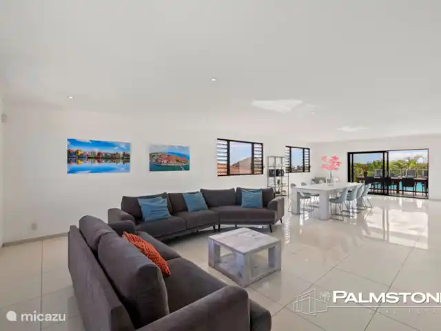 Villa familiar de lujo Grey Noble con vistas al mar en Curazao, Banda Arriba (este), Jan Thiel - villa Salón