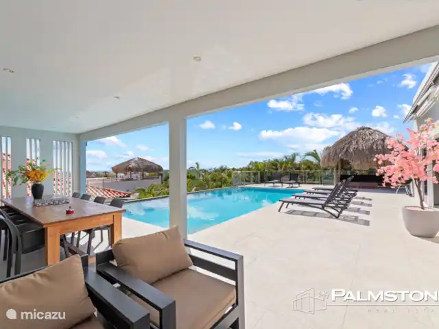 Villa familiar de lujo Grey Noble con vistas al mar en Curazao, Banda Arriba (este), Jan Thiel - villa Terraza