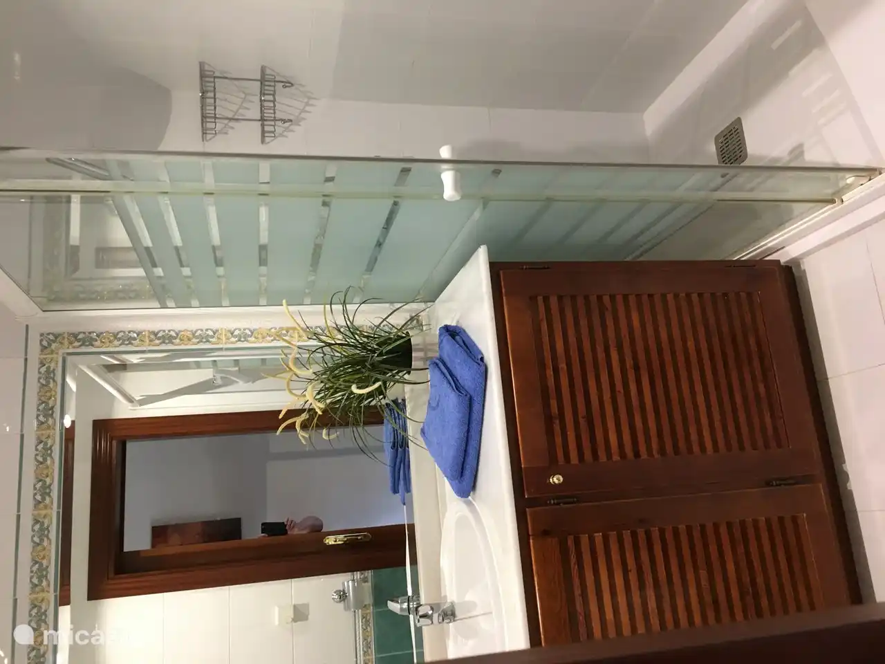 das Badezimmer mit ebenerdiger Dusche