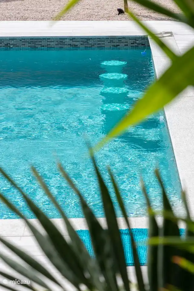 Swimmingpool mit 4 schönen Barhockern