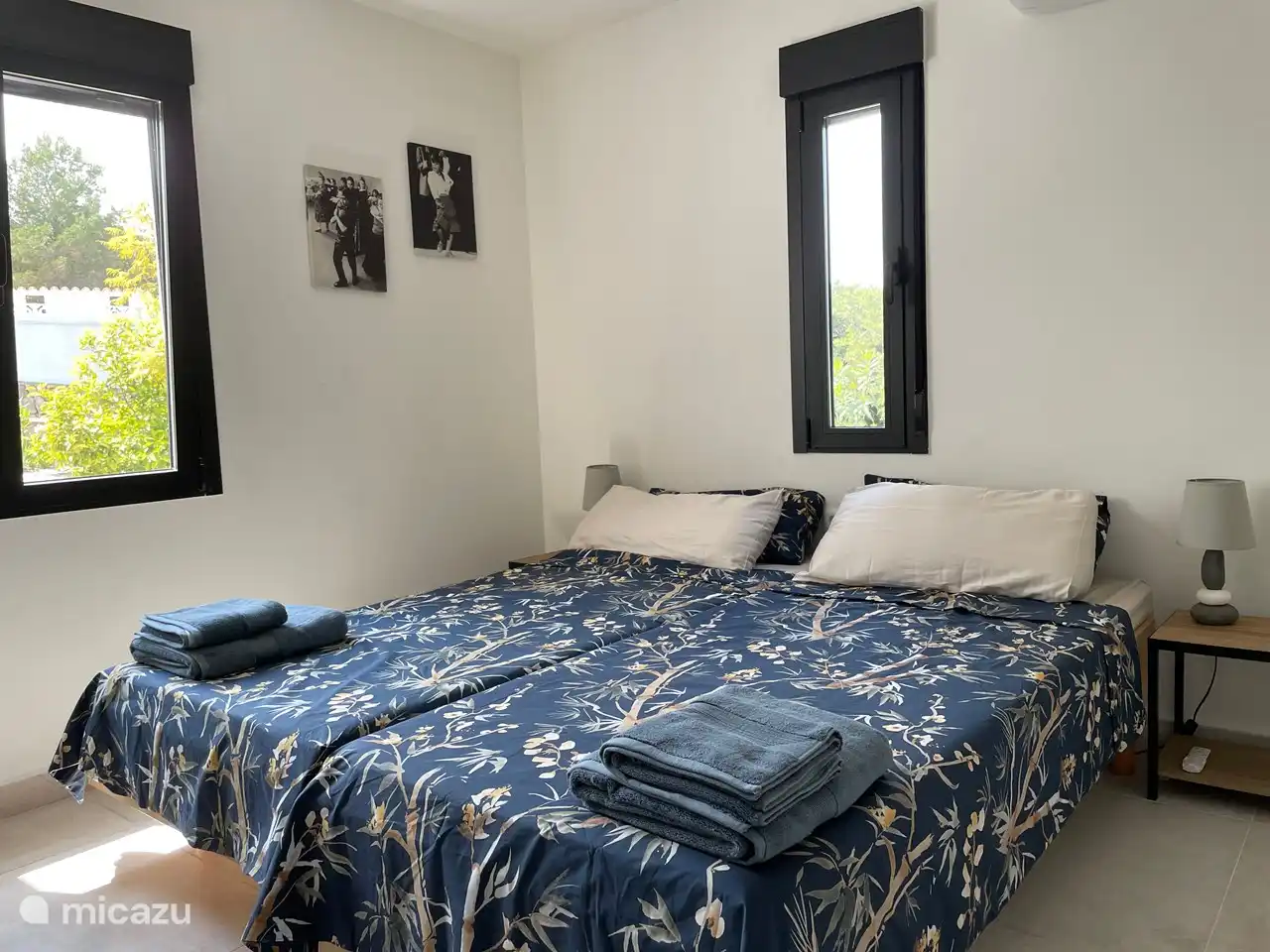 Schlafzimmer 3: Die Betten können ohne Naht für ein Doppelbett von 180 x 200 zusammengeschoben werden