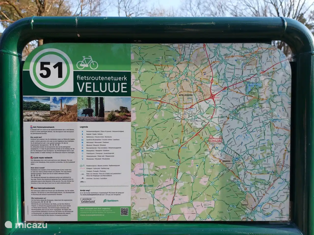 Muchos nodos de bicicletas. Esto comienza al lado del parque.