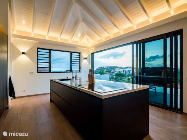 Ocean Sunset Villa | Curaçao, Curaçao-Centre, Blue Bay - villa Cuisiner avec vue sur la mer