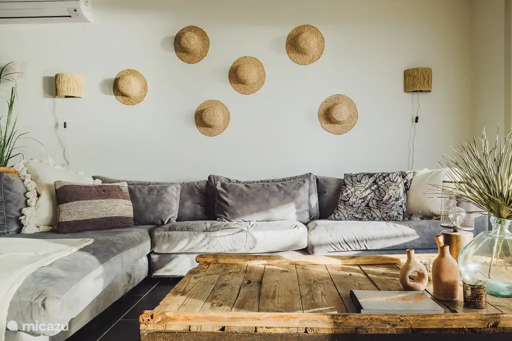 Nice sofa to relax in after a nice day.