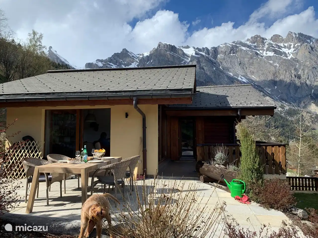 Side terrace for afternoon sun