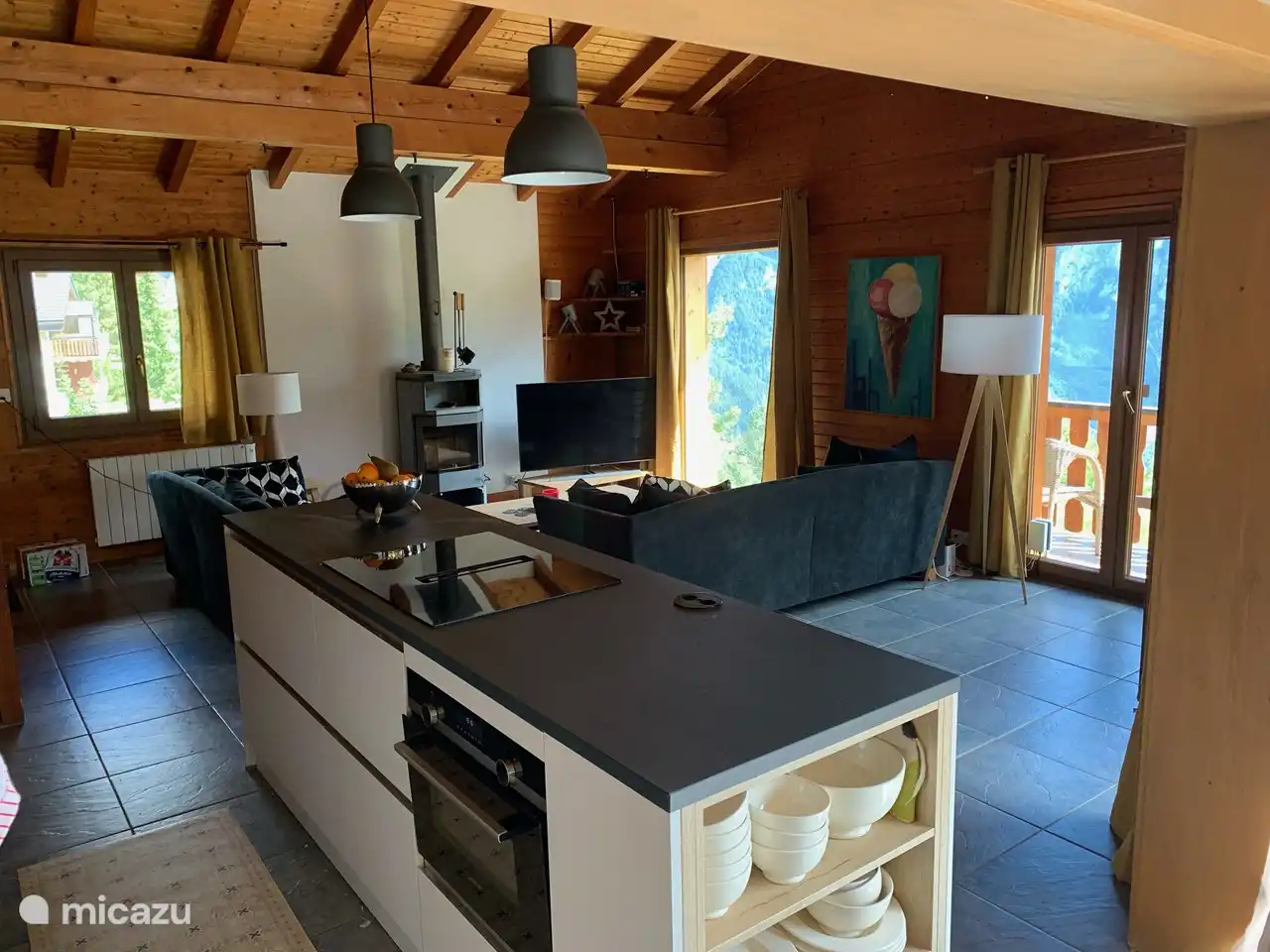 Living room / kitchen from dining room