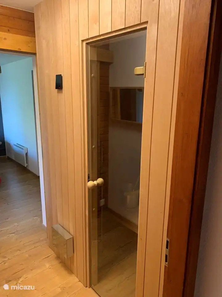 Sauna next to the bedrooms