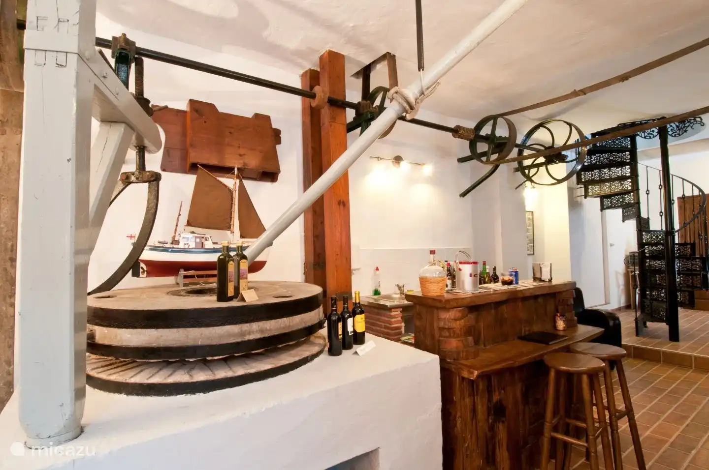 The guest bar in the old mill