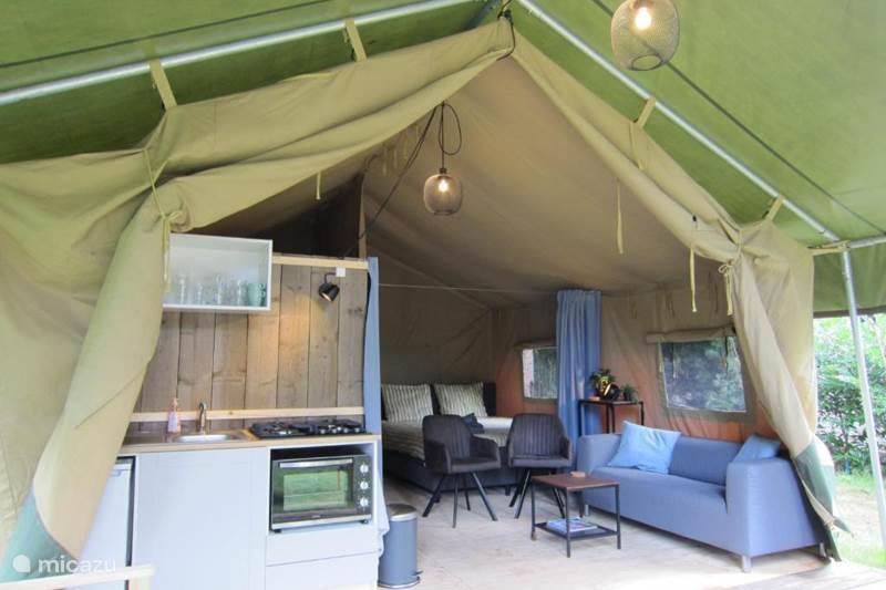 Vakantiehuis Nederland, Gelderland, Voorthuizen Glamping / Safaritent / Yurt Op De IJsvogel Safaritent 3 Veluwe