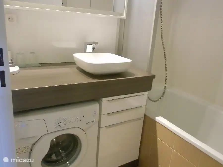 bathroom with shower / washing machine
