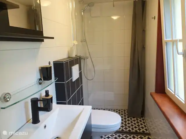 De Berk, Capfun Stoetenslagh en Países Bajos, Overijssel, Rheezerveen - chalet Chalet de Berk para 4 personas, Rheezerveen. Baño con ducha grande a ras de suelo