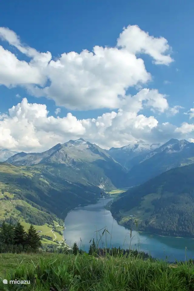 Het stuwmeer bij Königsleiten