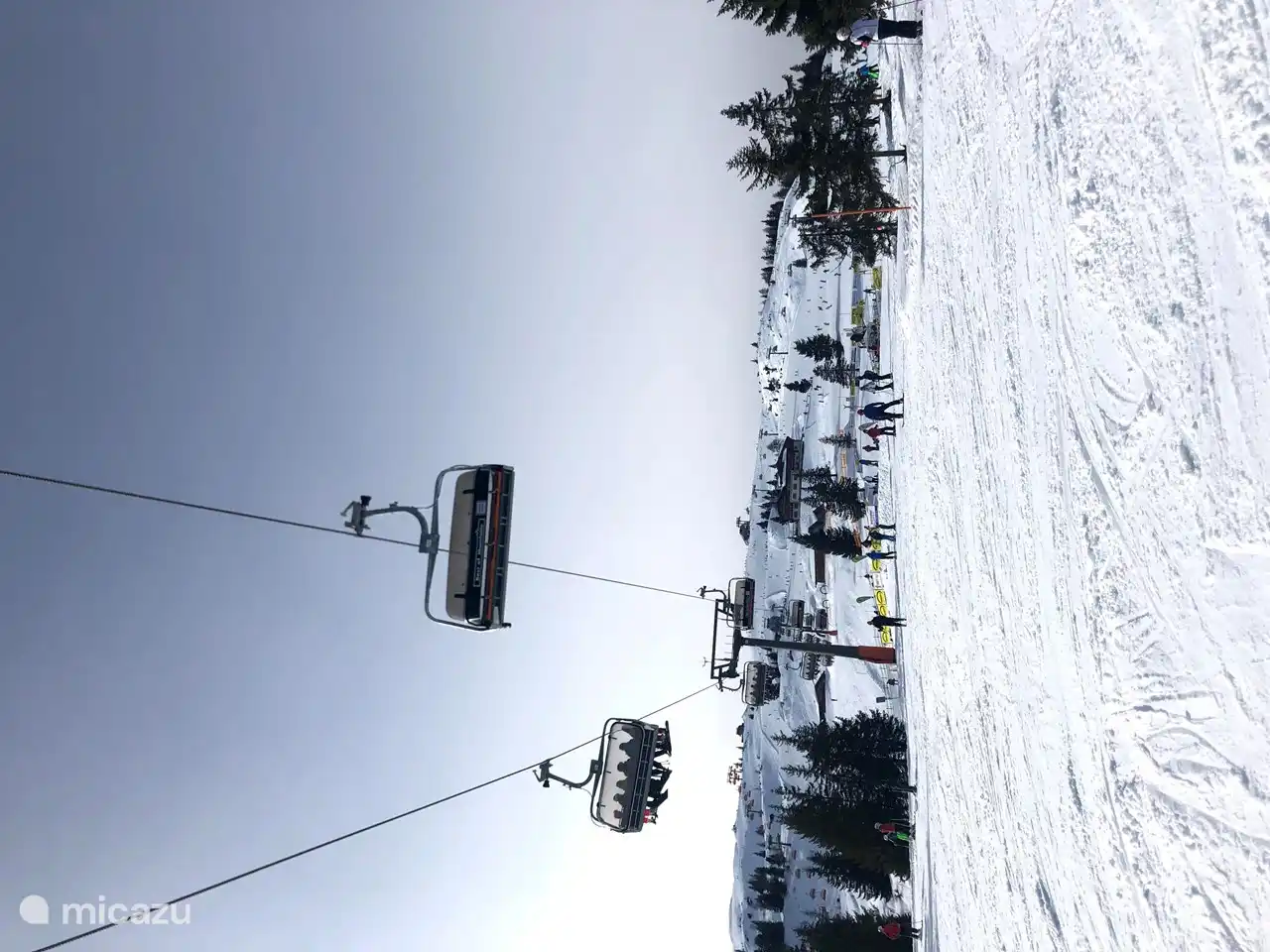 Bovenop de berg ter hoogte van Flachau
