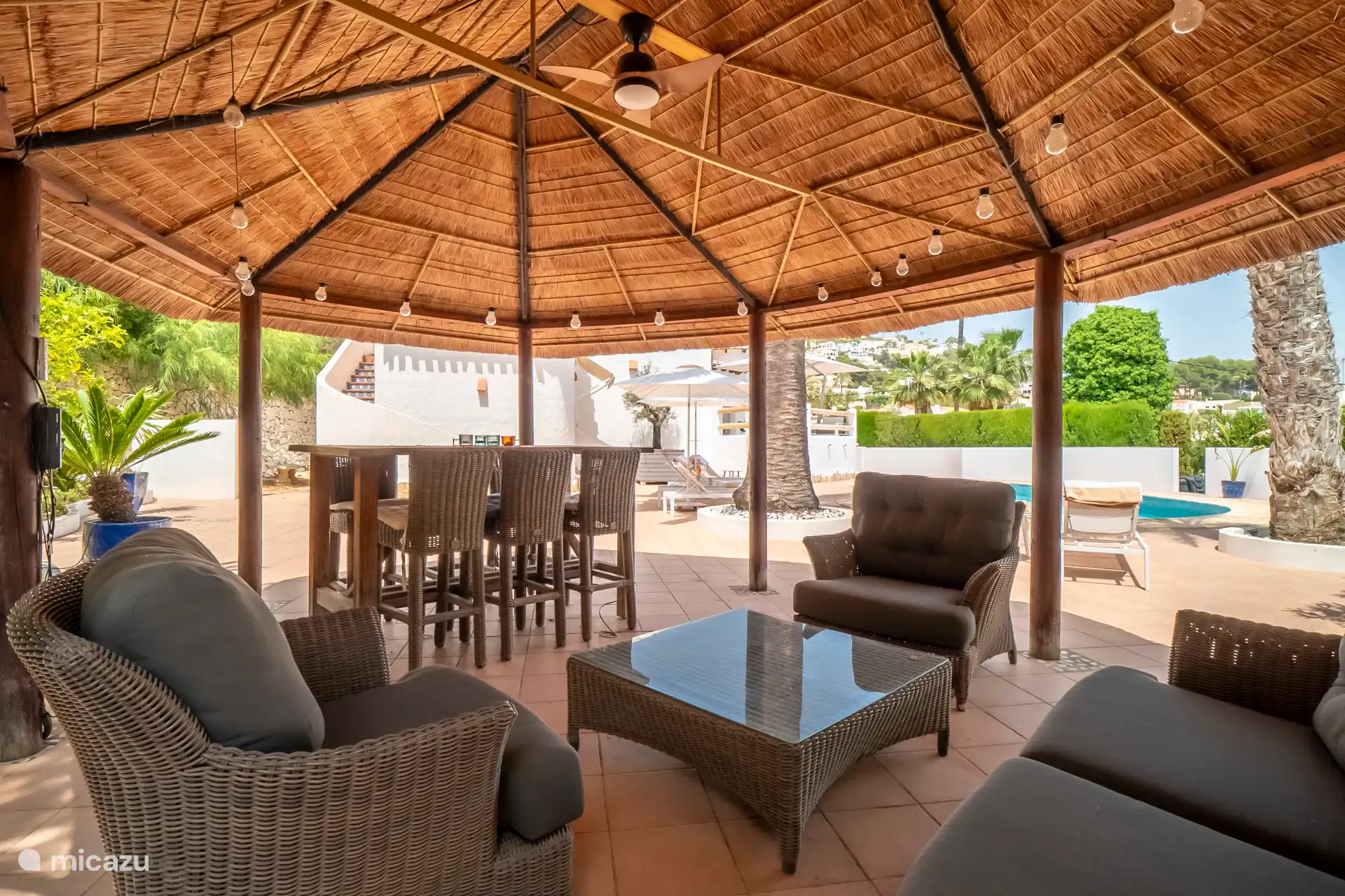 Pergola seating area