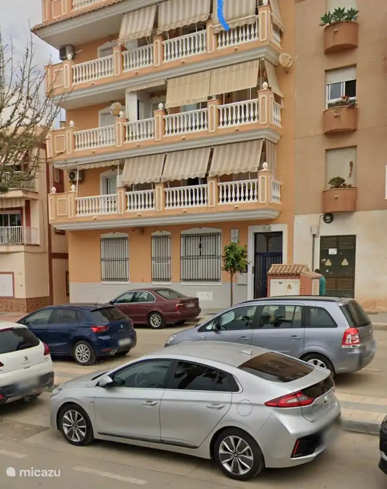 Street side of the apartment building.