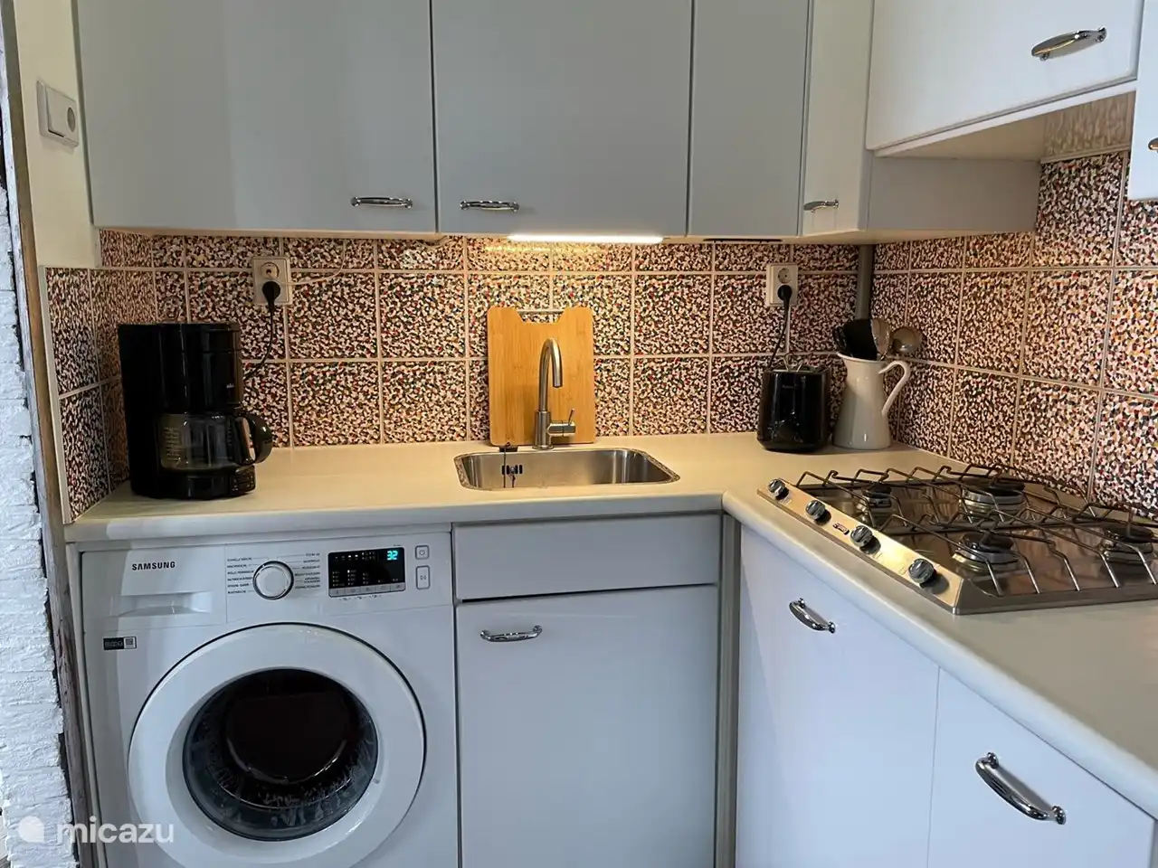 cuisine avec machine à laver