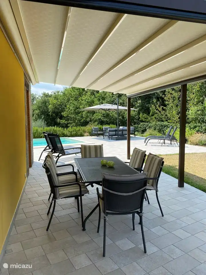 New motor-driven sun blinds on the terrace