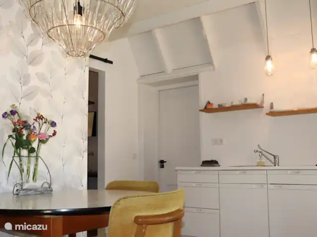 Location de Vacances Pays-Bas, Overijssel, Zwolle, studio - Le Wijdeland - studio cuisine (avec cuisinière 4 feux, micro-ondes et réfrigérateur)
