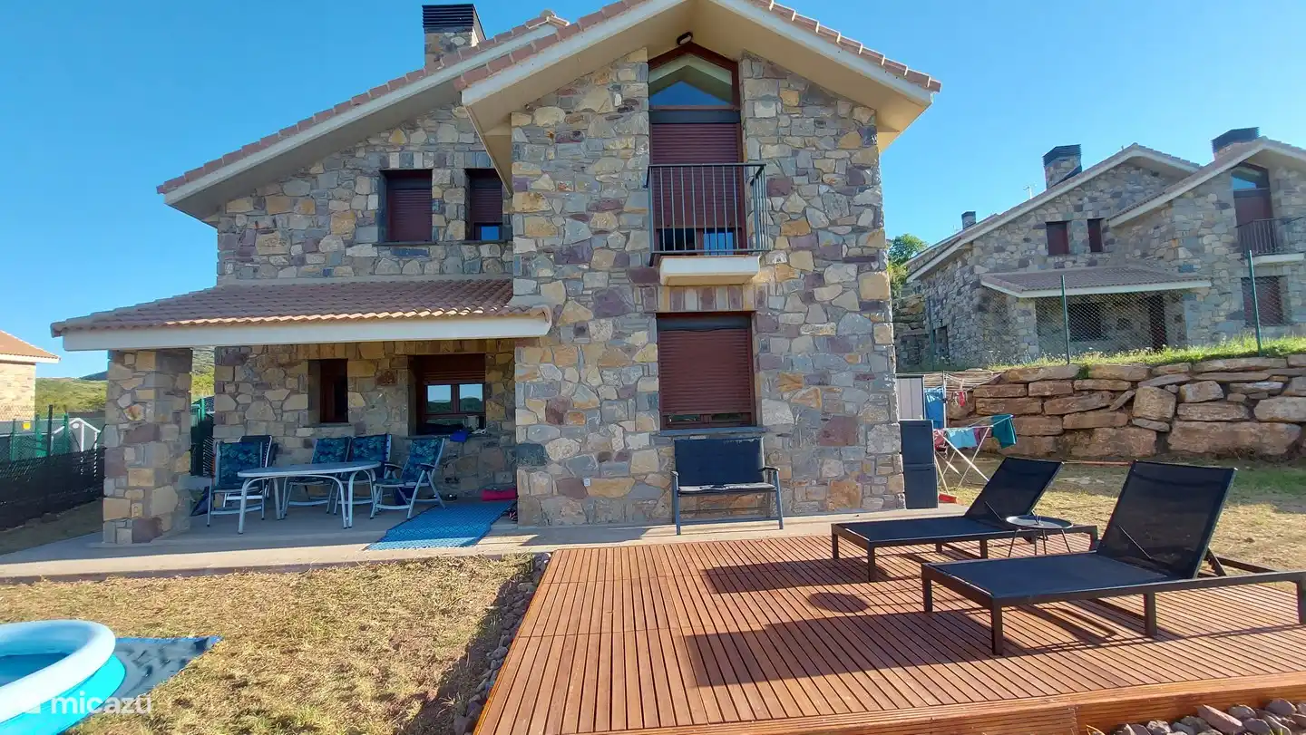 Front view and sun terrace - sun until late in the day!