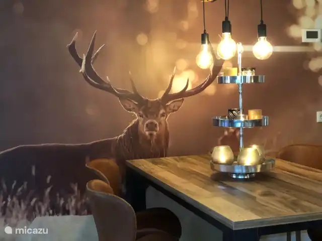Wildlodge huren in Nederland, Gelderland, Emst (Epe) - vakantiehuis zitgedeelte in de living