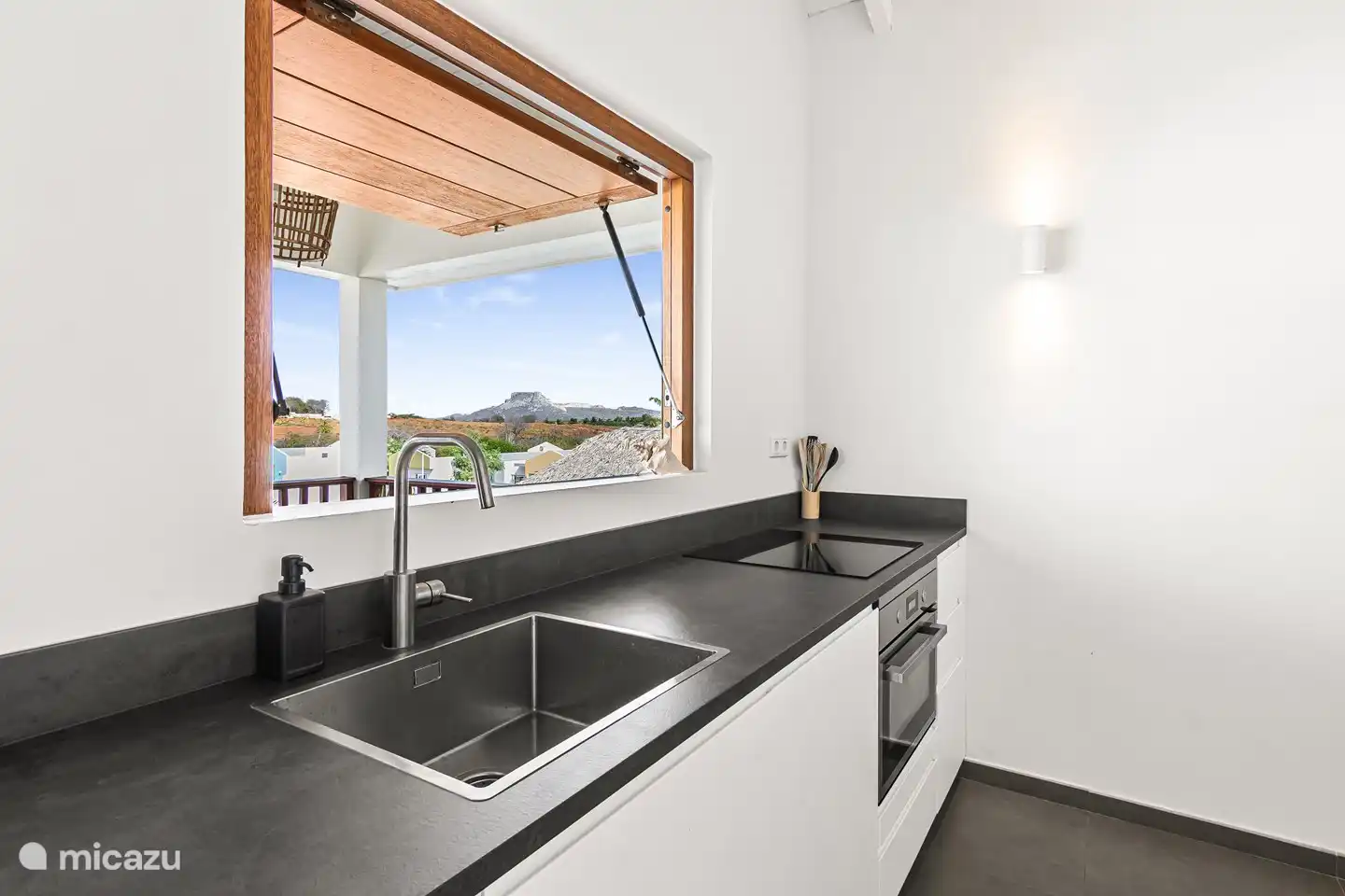 La vue depuis la cuisine de l'appartement 3