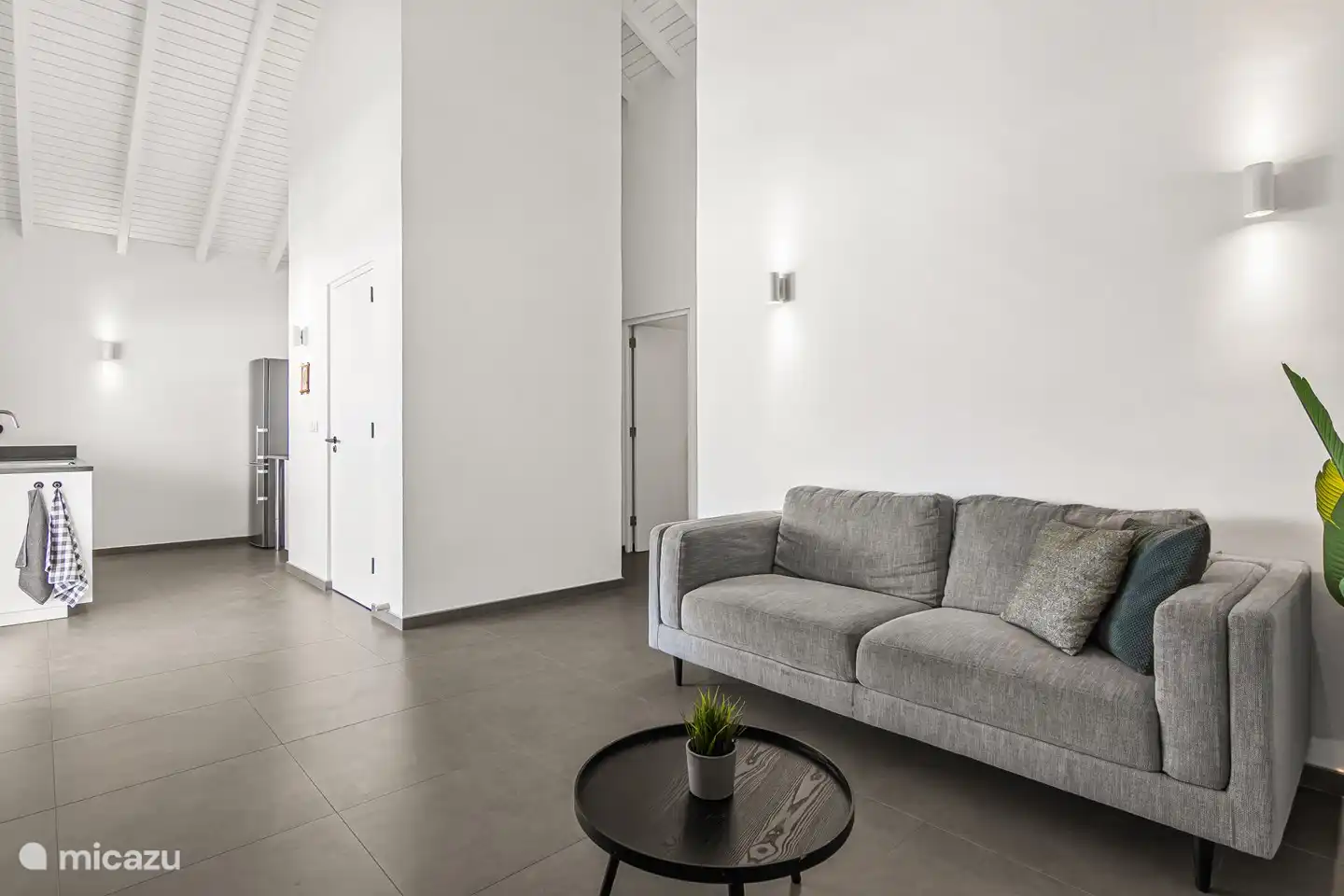 Le séjour avec cuisine ouverte