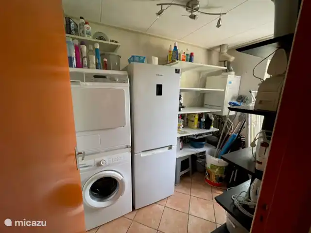 't Boshuis | Pays-Bas, Brabant-Septentrional, Baarle-Nassau - bungalow Buanderie avec réfrigérateur-congélateur supplémentaire