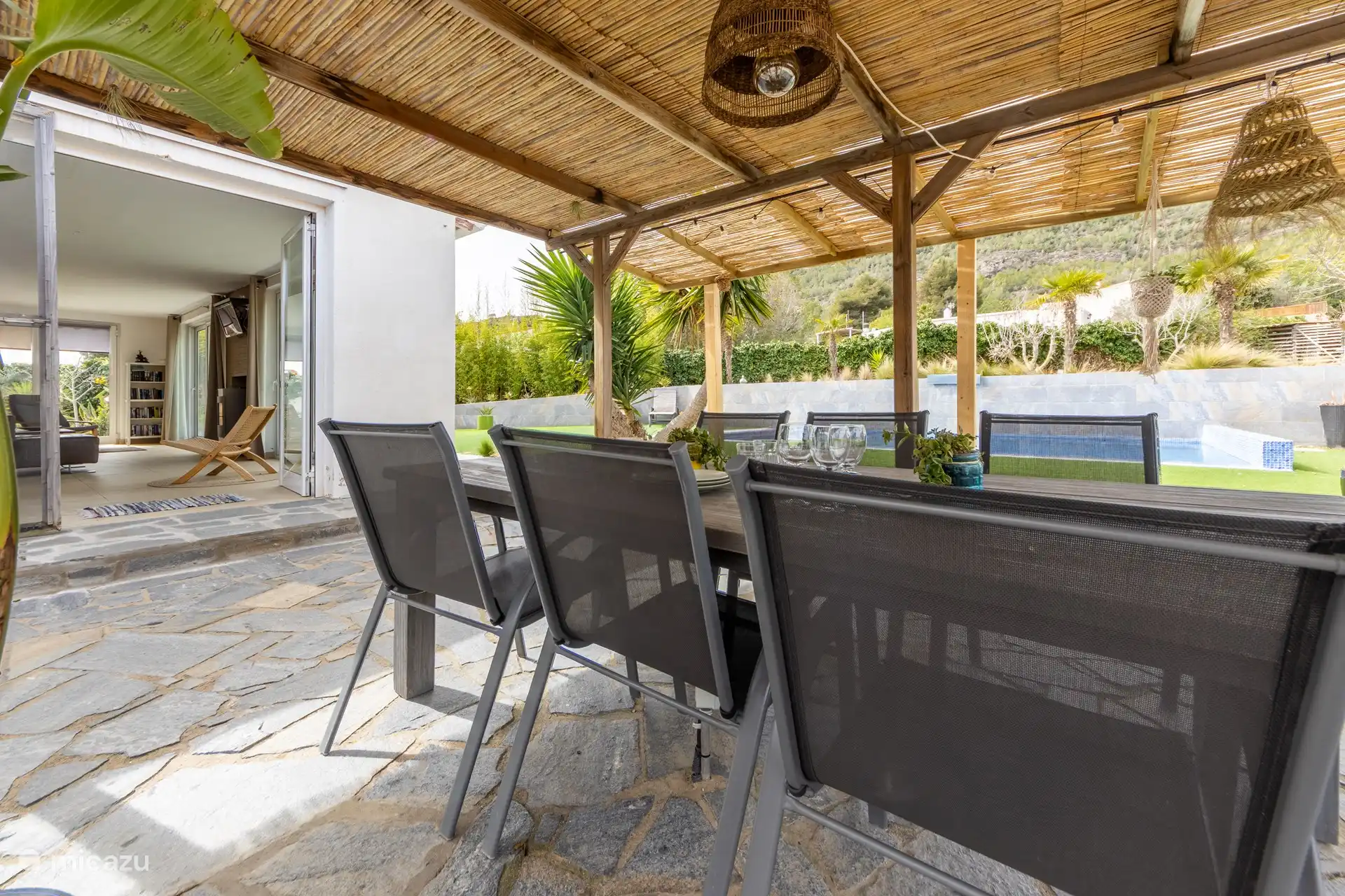 terrace with swimming pool