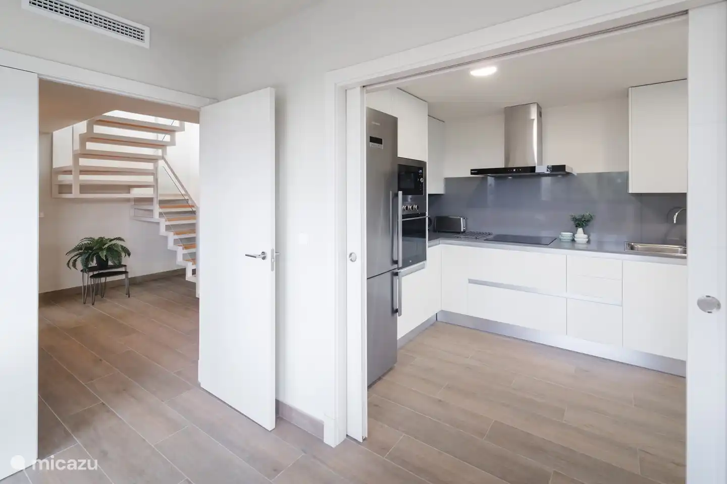 Open kitchen adjacent to the living room.