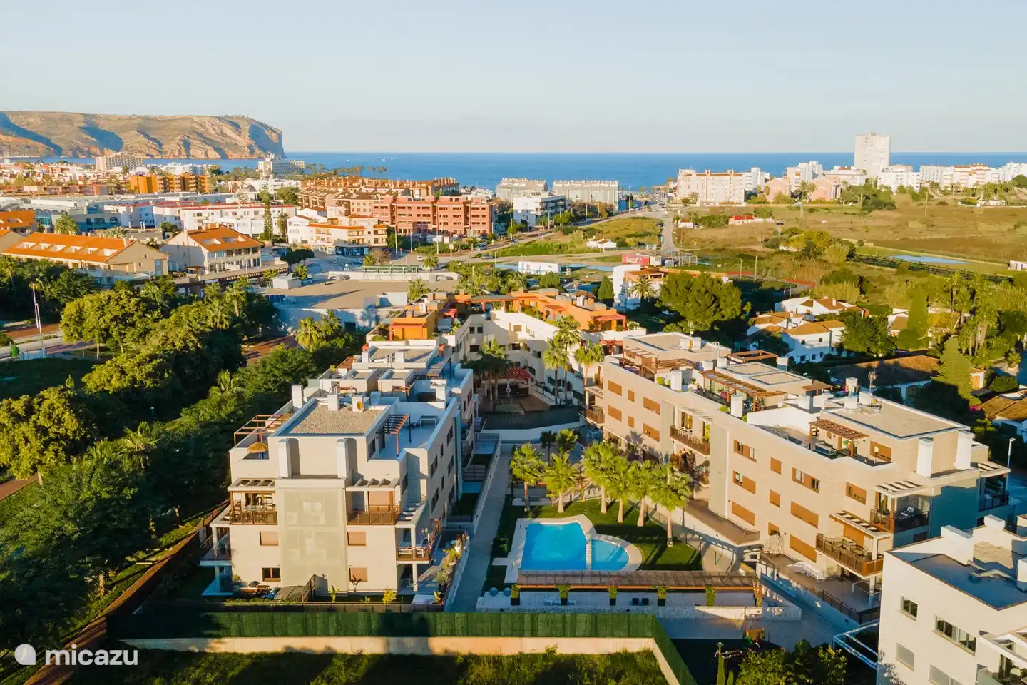 Top view of the Kia Ora apartment complex.
