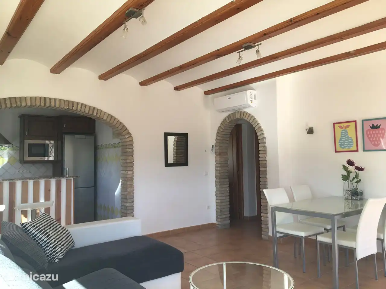 Living room with open kitchen