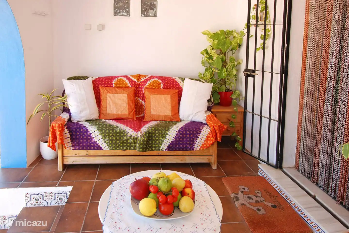 Unsere überdachte Terrasse.